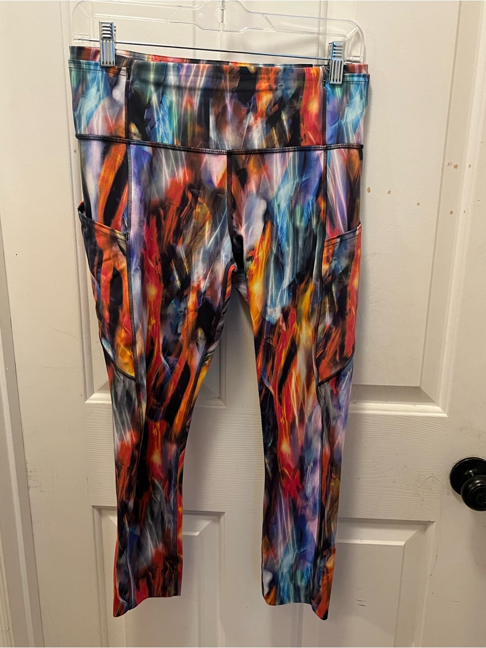 🍋🦄LIKE NEW Lululemon Fast & Free High-Rise Crop 23" - Chroma Fusion Multi - Sz 8